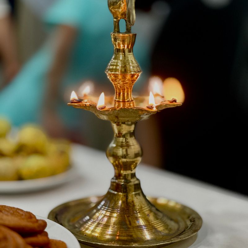 Traditional Brass Standing Lamp